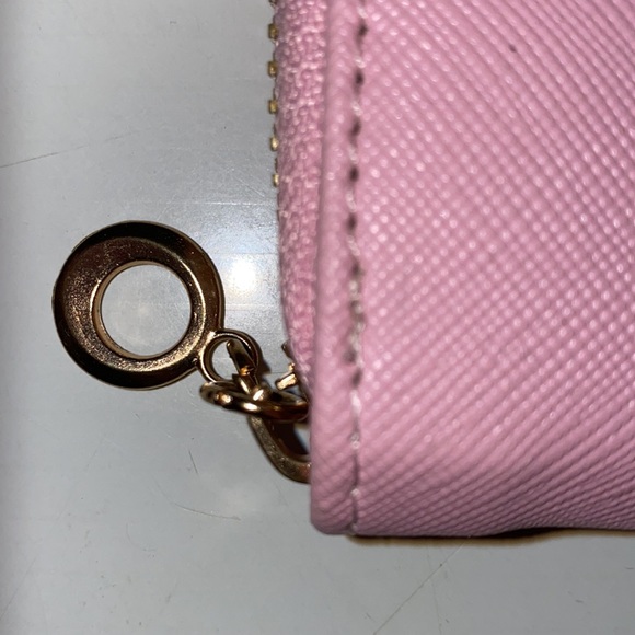Pink gold bow zipper wallet - Picture 3 of 5